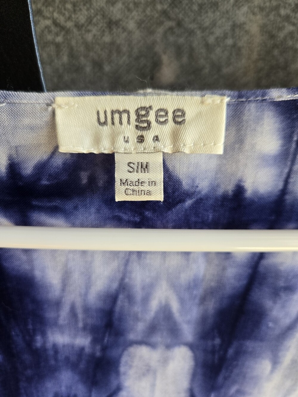 Umgee Blue and White Tie-Dye Kimono Tunic EUC - Picture 2 of 5